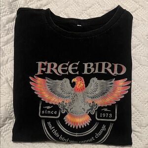 Amazon Black Free Bird Graphic Tee